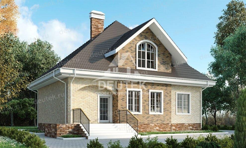 Проект двухэтажного дома 303 м2 с мансардой, кабинетом, балконом, тренажерным залом и террасой - KVR-103