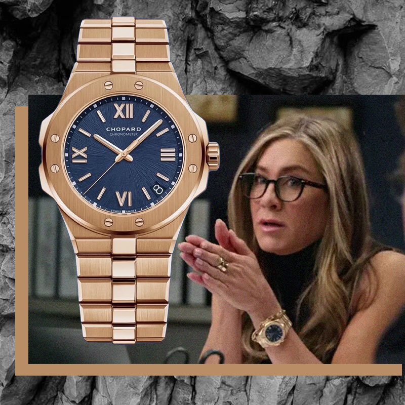 На фото: Дженнифер Энистон в образе Алекс Леви в часах Chopard Alpine Eagle