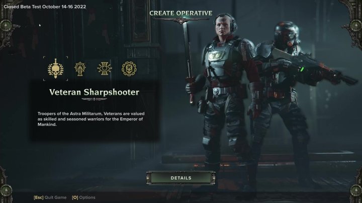 Warhammer 40,000: Darktide - все классы персонажей и их способности.