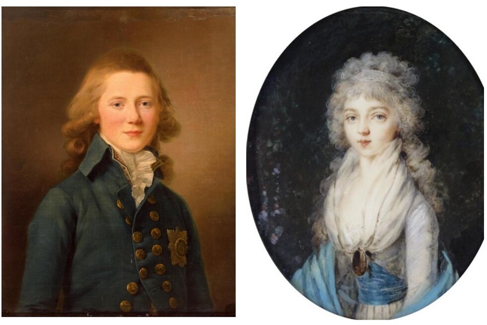 Александр (картина 1792 года) и принцесса Луиза-Августа Баденская (картина 1791 года)