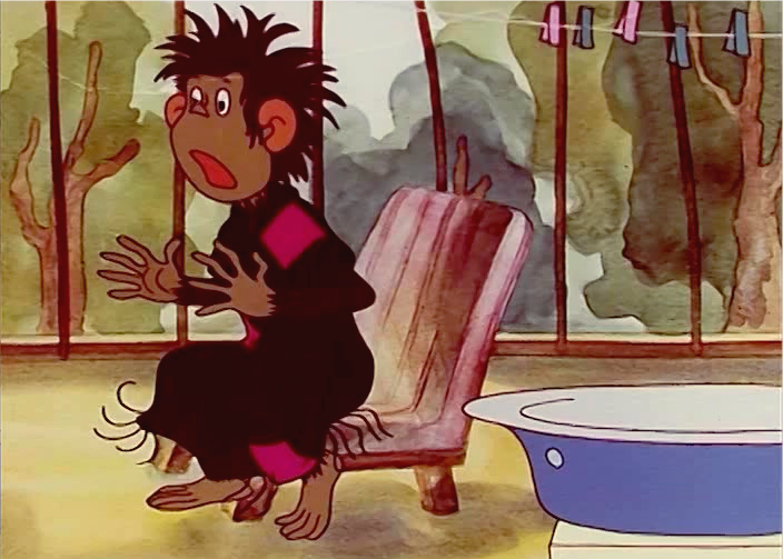 Кадр из м/ф ‘Осторожно, обезьянки!’