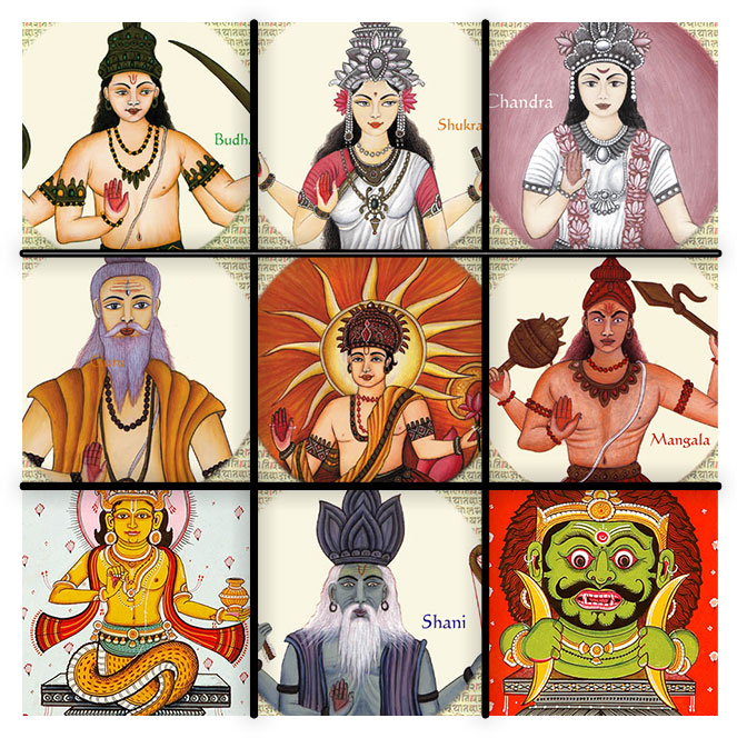 Нава-граха - девять управляющих божеств планет - Яндекс.картинки