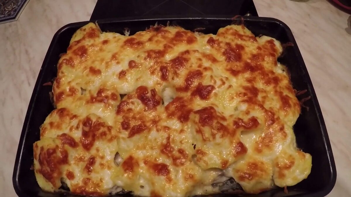 Мясо по капитански в духовке с картошкой