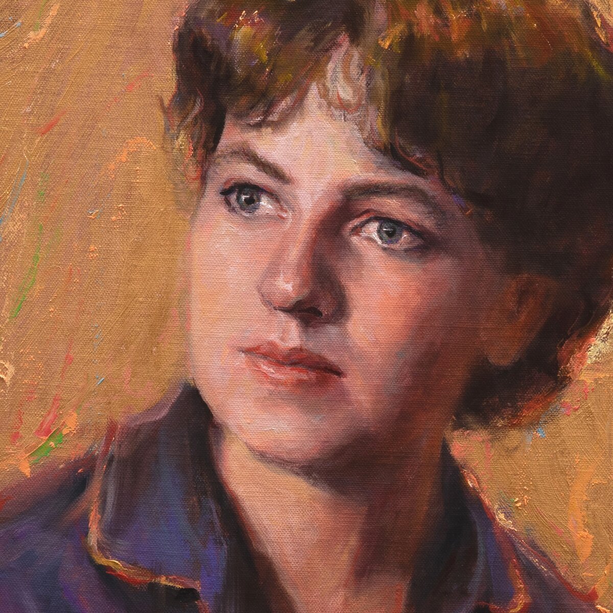 Женский портрет, холст, масло, 2021г.