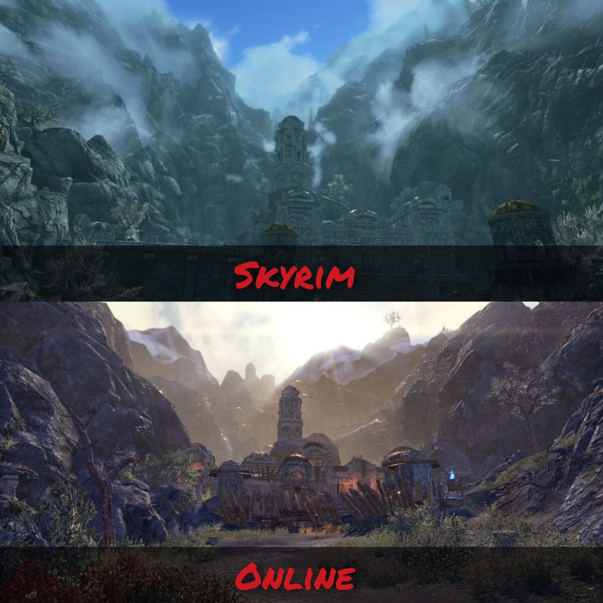 Вид на Маркарт в Skyrim и Online