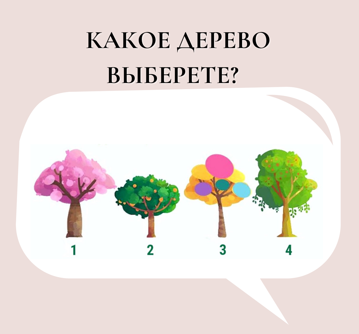 Расскажи дерево. Твое дерево. Что ваше дерево расскажите о характере.