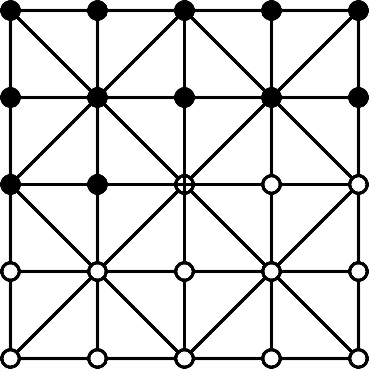 Игровое поле для игры "Облава на зайца"