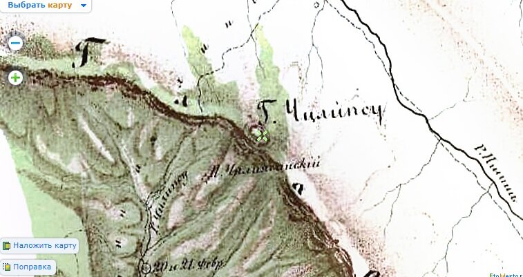 гора Индюк (старая карта)