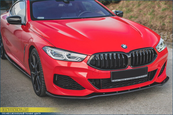 Сплитер переднего бампера на БМВ (BMW) 8-series G15