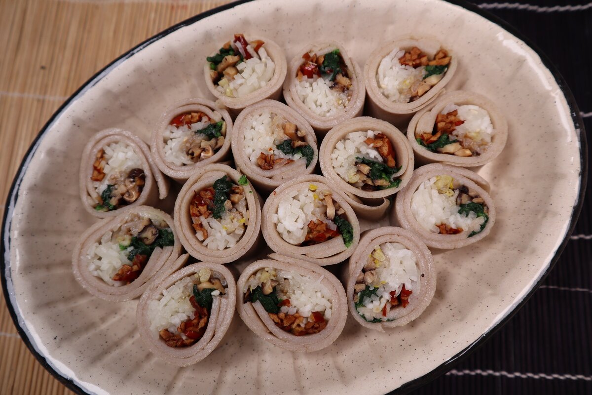 Корейские Гречневые Блинные Роллы с Начинкой (메밀전병)