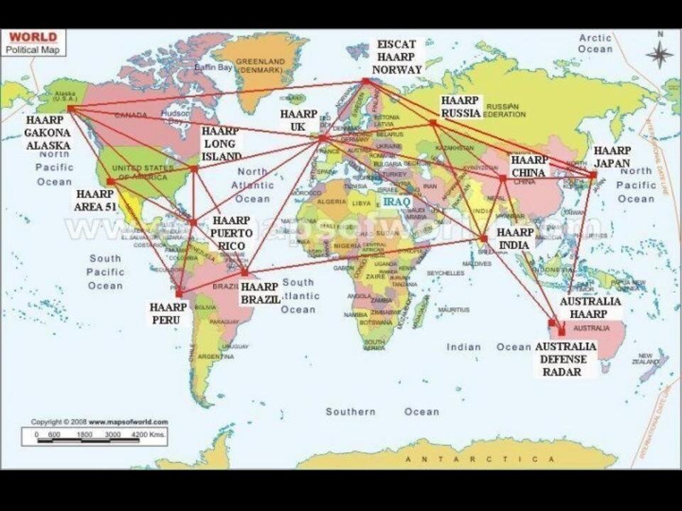 Станции HAARP, разбросанные по всему миру. Этой зимой они будут нас убивать