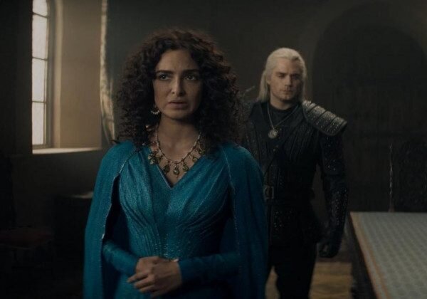 Кадр из сериала «Ведьмак». Геральт и цыганка Аза - то есть Трисс из Марибора