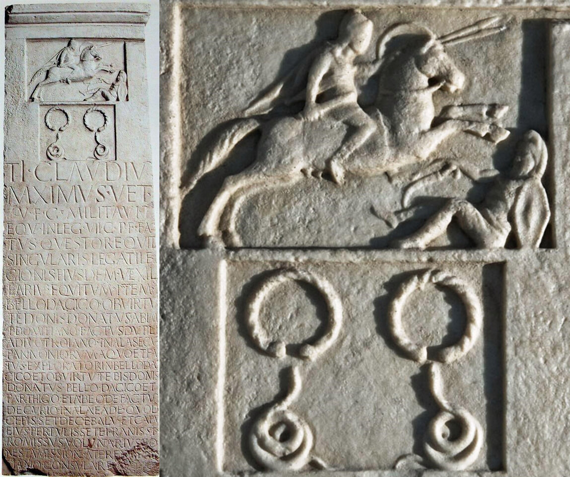 Надгробие Клавдия Максима, найденное в Греции. Сегодня находится в Археологическом музее города Драма