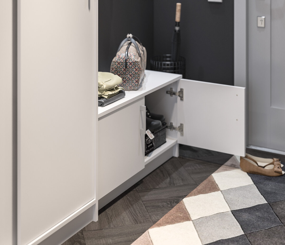 Тумба для обуви Терра не спасет от обилия зимней, летней и демисезонной обуви, но поможет сохранить аккуратный вид вашей прихожей. 