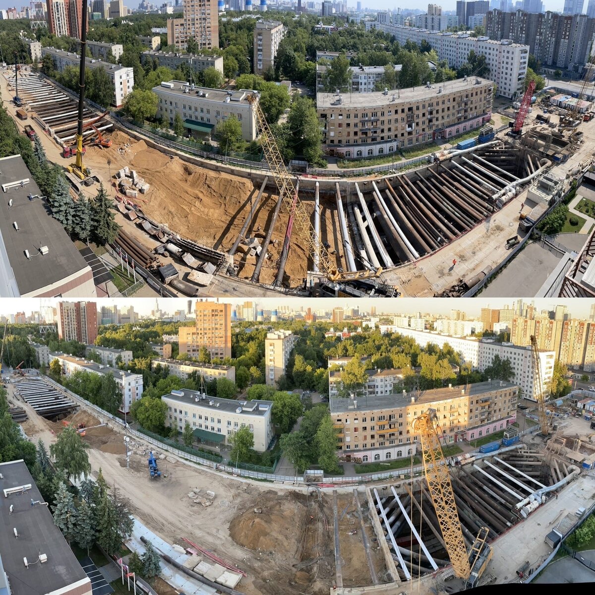 👀 Панорамный обзор строительства 🚇 станции «Народное Ополчение» (проектн.  «Проспект Маршала Жукова») 💸Рублëво-Архангельской линии | Развитие  Метрополитена в Москве | Дзен