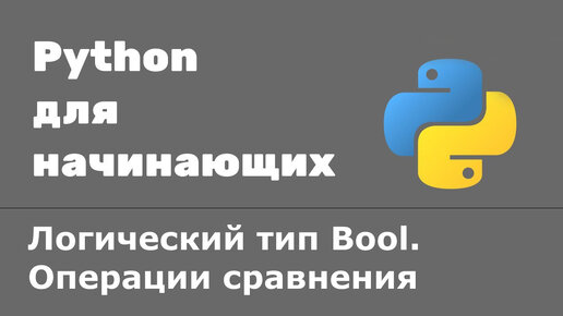 Урок Python 8: Логический тип Bool. Операции сравнения