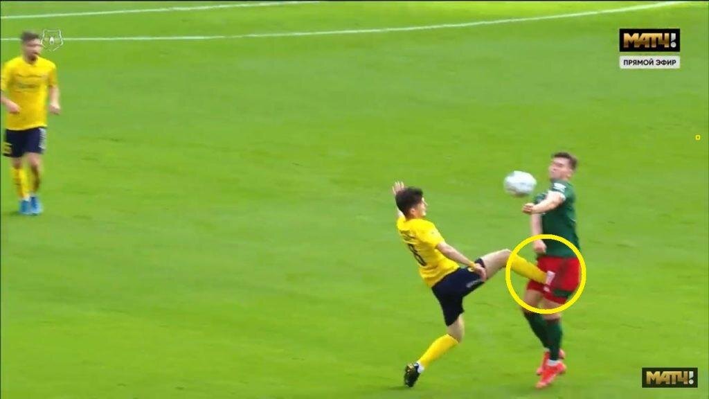 Скриншот с трансляции matchtv.ru