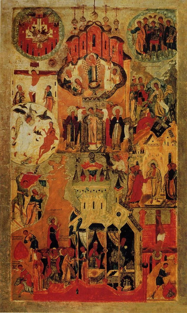 Икона обновление храма в Иерусалиме. Из собрания Сольвычегодского музея