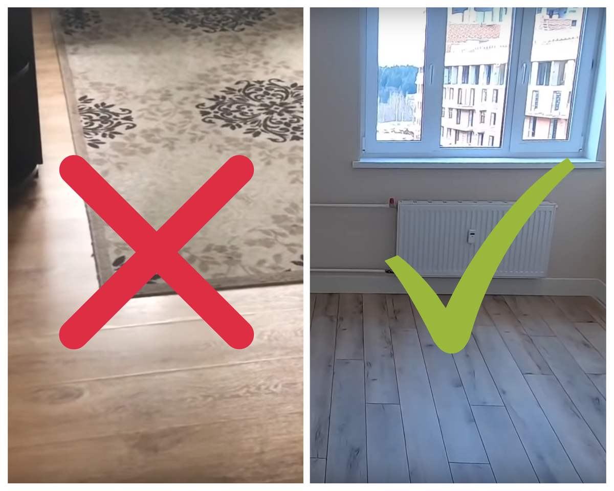 Неправильная укладка ламината