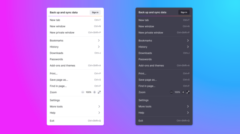 Панель инструментов Firefox 89