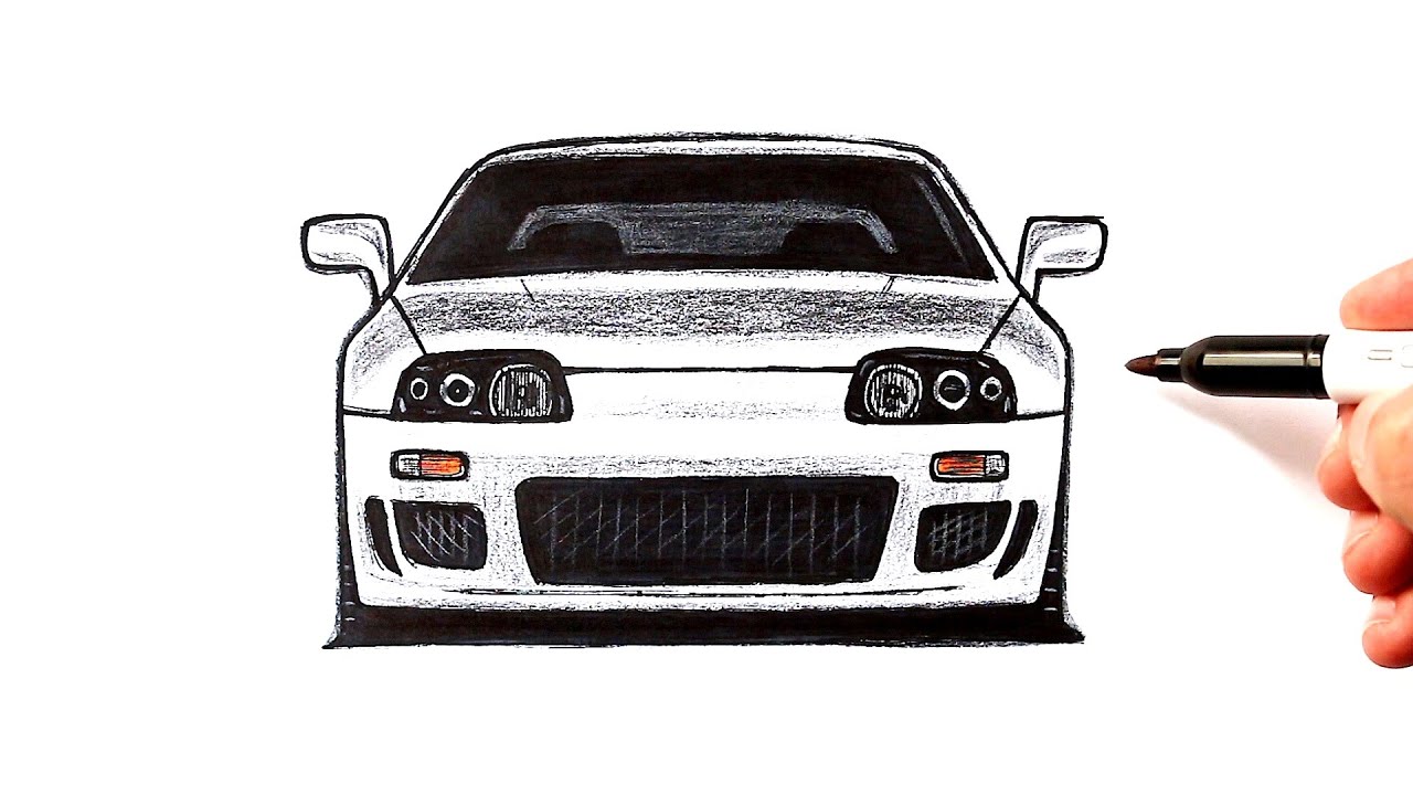 Как нарисовать Тойоту Супру | JDM Car drawing