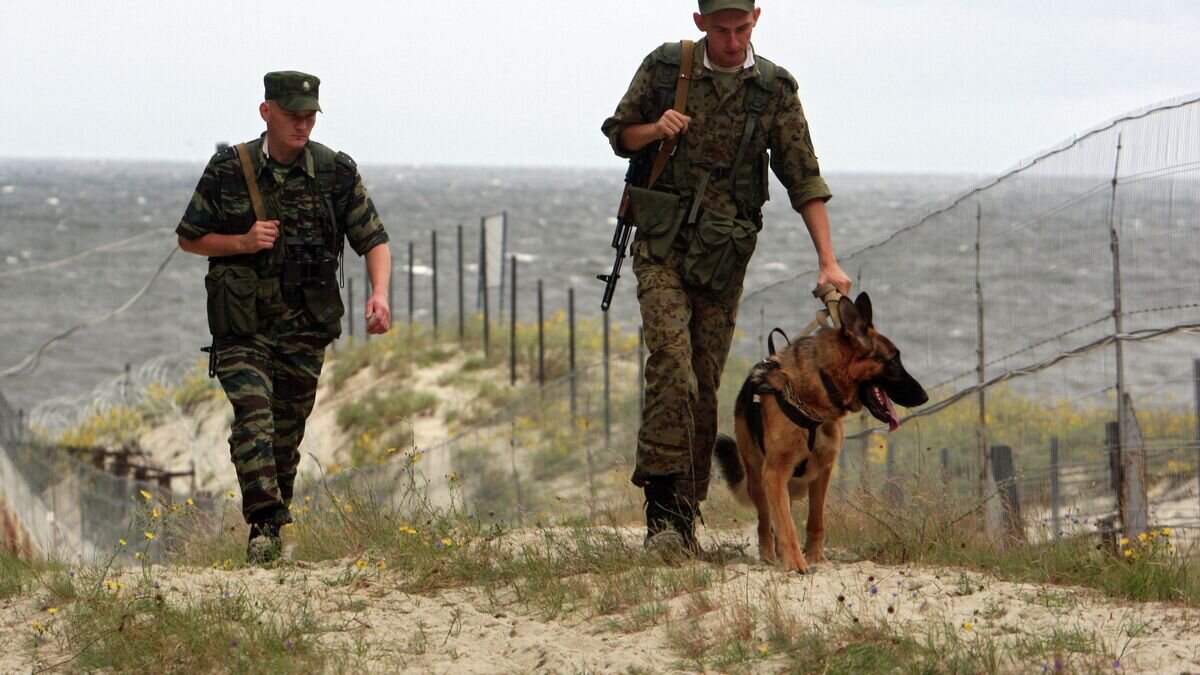    Российские пограничники в наряде на российском участке границы с Польшей© РИА Новости / Игорь Зарембо