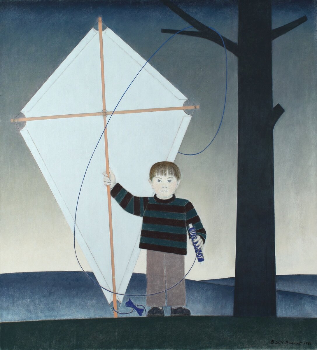 Воздушный змей. Масло. холст. Источник: https://www.garveysimon.com/artists/will-barnet