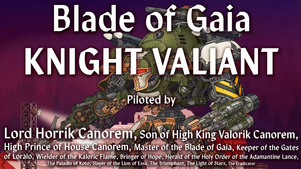 Да, нам дают пастукать титан класса... Не знаю, я пытался загуглить, но яндес по запросу "Shootas, Blood & Teef Клинок Геи" выдаёт что-то неправильное. Вроде как это Полководец, судя по количеству вооружения. Если смотреть по росту - Гончая или Разбойник.
UPD: Пишу это чуть позже. Я вас обманул, это рыцарь, а не титан. Странно, всю жизнь думал, что ближнее оружие им обязательно.