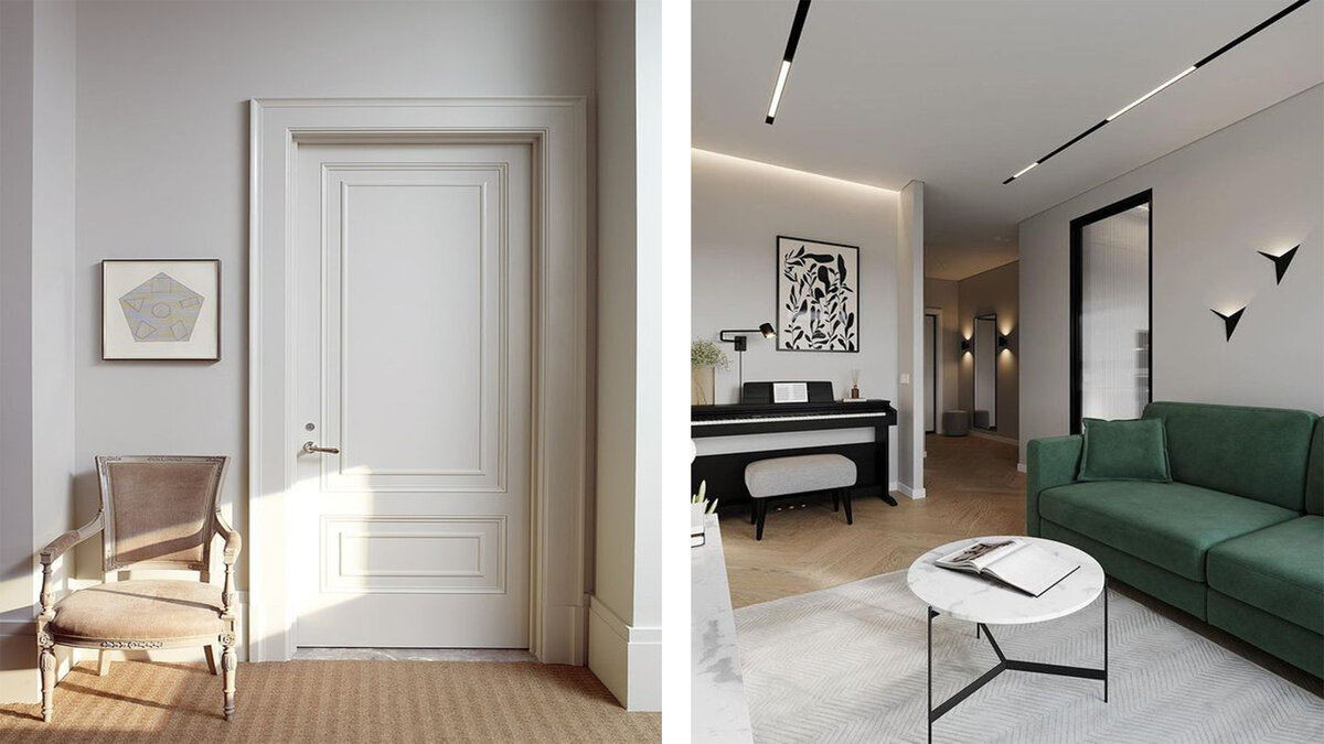 Calm solidity of an apartment in the sta Visualization