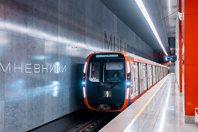    Состав «Москва‑2020» в метро Москвы © Сайт мэра Москвы