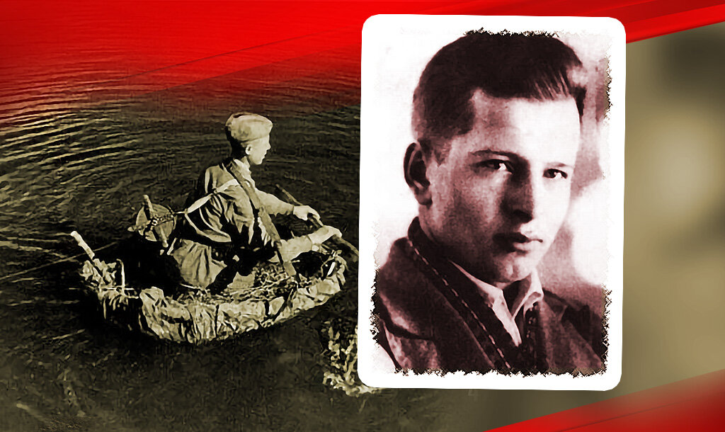 Связист тянет за собой кабель / Дикопольцев Евгений Александрович