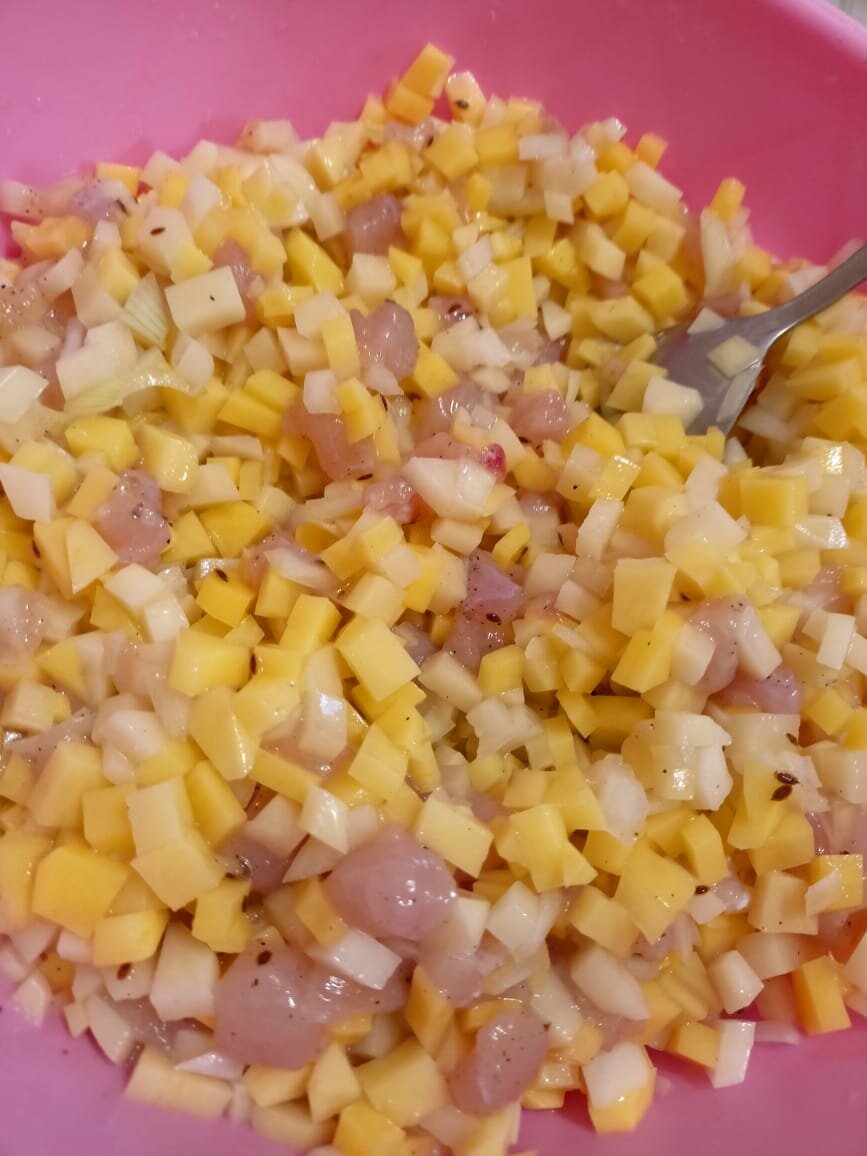 Начинка у меня куриное филе