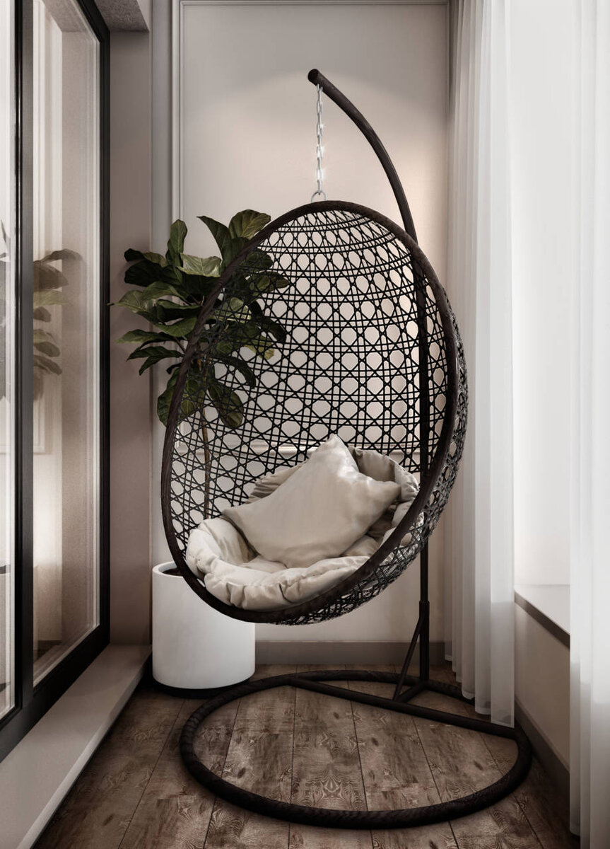 Стильный интерьер квартиры 70 кв.м. в теплых природных оттенках с этническими мотивами