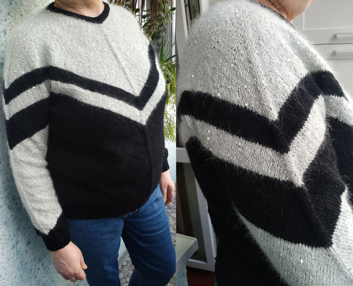 Свитер из норки углом 