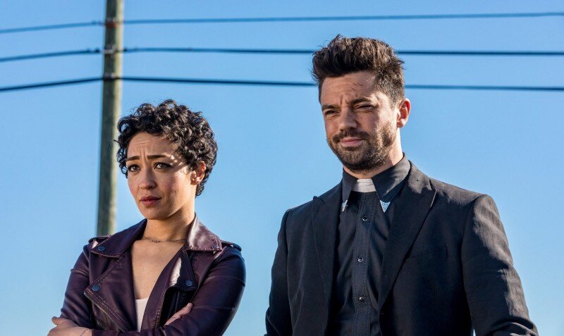 Кадр из сериала «Проповедник», реж. Майкл Словис, Эван Голдберг, Сет Роген