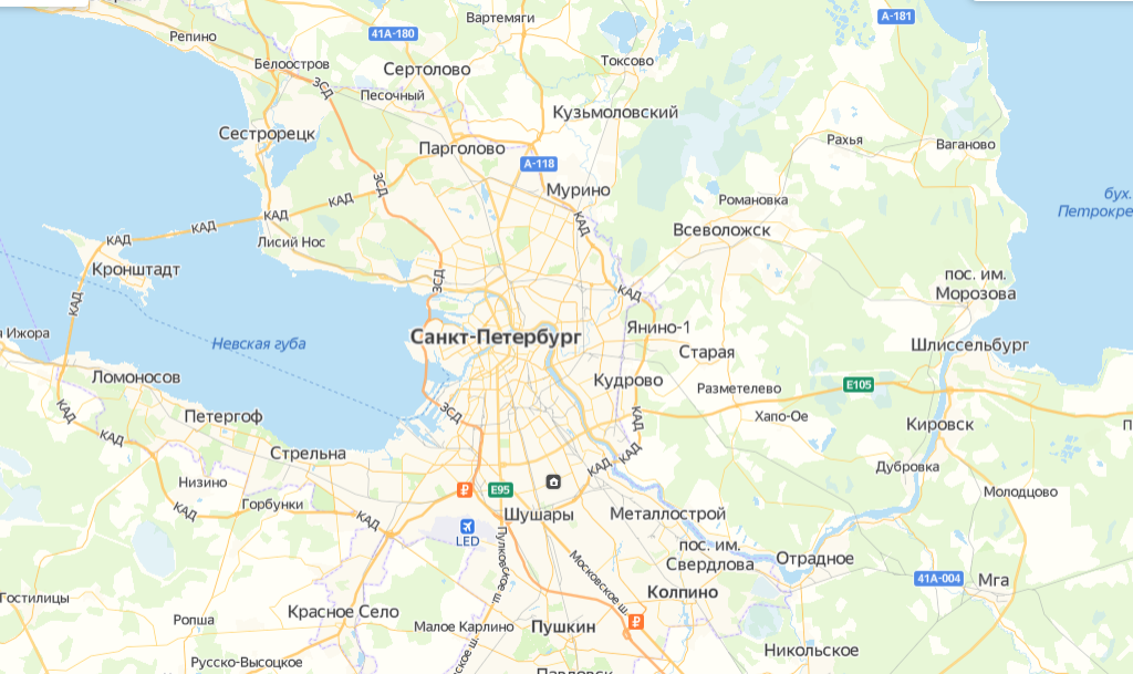 Карта СПб