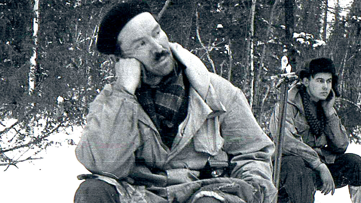Перевал Дятлова. Золотарев на привале.
