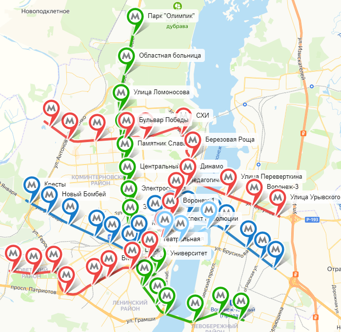 Метро воронеж схема станции