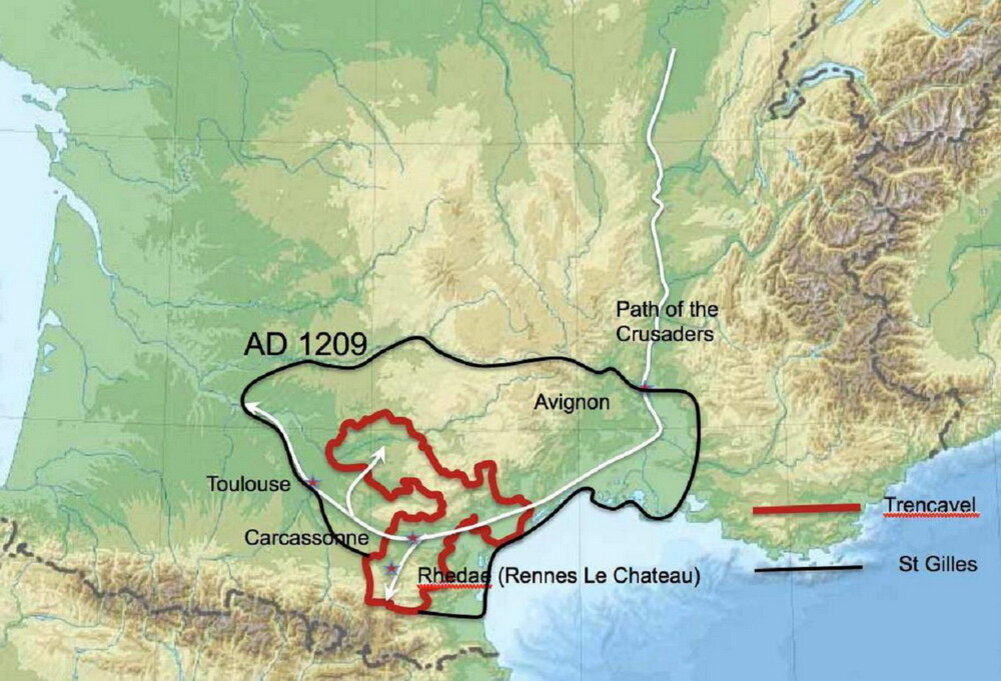 Альбигойский крестовый поход карта