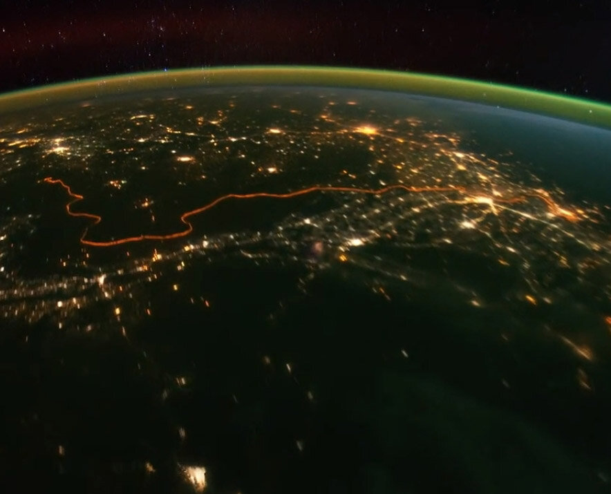 Фото китайской стены из космоса высокого разрешения вид