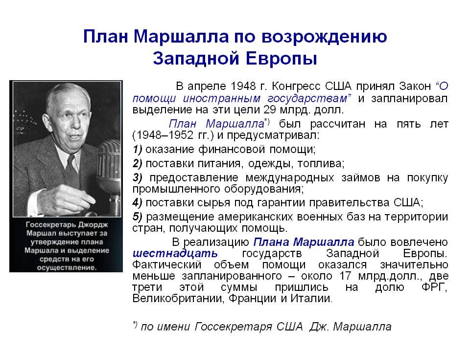 Какие страны отказались участвовать в этом проекте почему плана маршалла