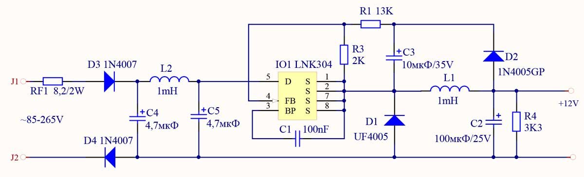 Lnk306gn схема включения