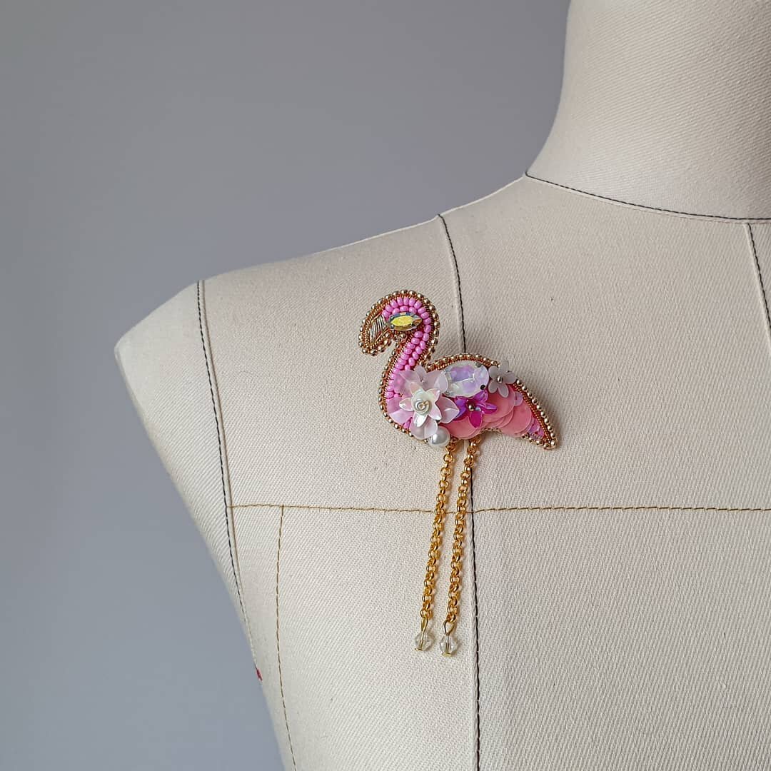 Украшение розовый фламинго