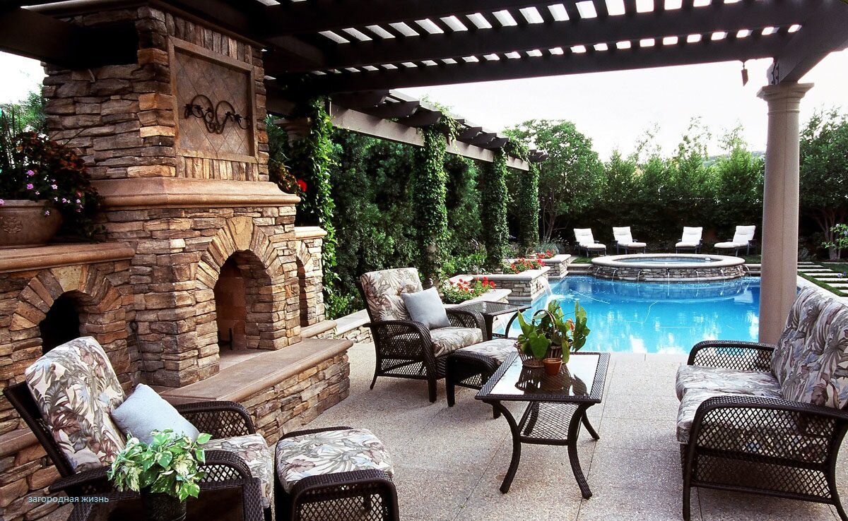 Обустрйство места для отдыха и релаксации на загородном участке. Сайт morevdome.com