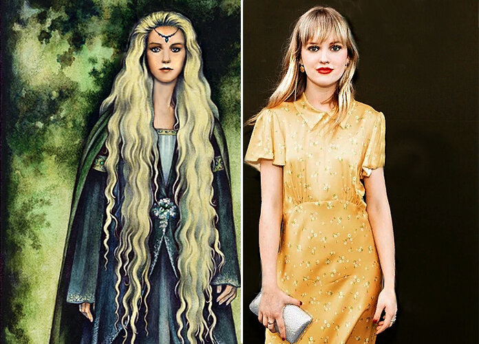 Келебриан (арт) и Маркелла. Источники lotr.fandom.com и celebpie.com