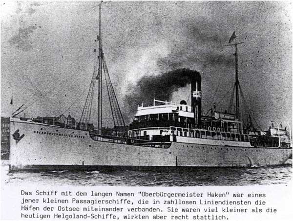 Пароход «Oberbürgermeister Haken». Источник: wikipedia.org