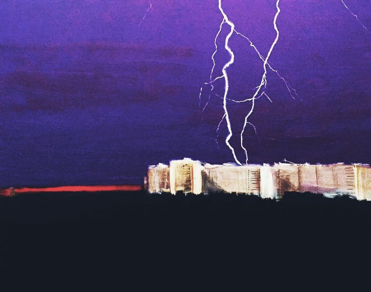 Кирилл Стрюков "Гроза" (холст, масло 80х100 см.) 2021 г.