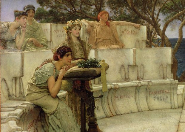 Сапфо и Алкей, 1881. Фрагмент.
Lawrence Alma-Tadema / Walters Art Museum
