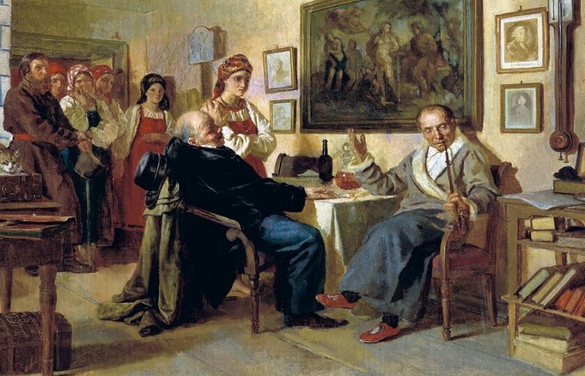 "Торг", картина художника Н. Неверова, 1866 г