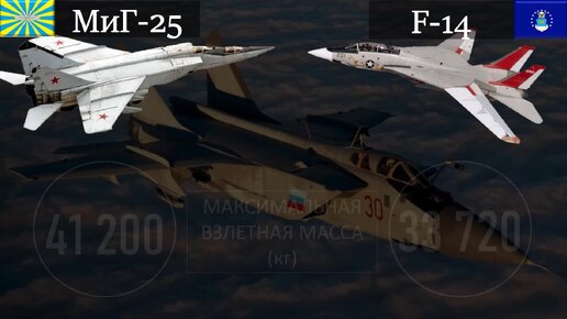 МиГ-25 против F-14: сравнение легендарных перехватчиков